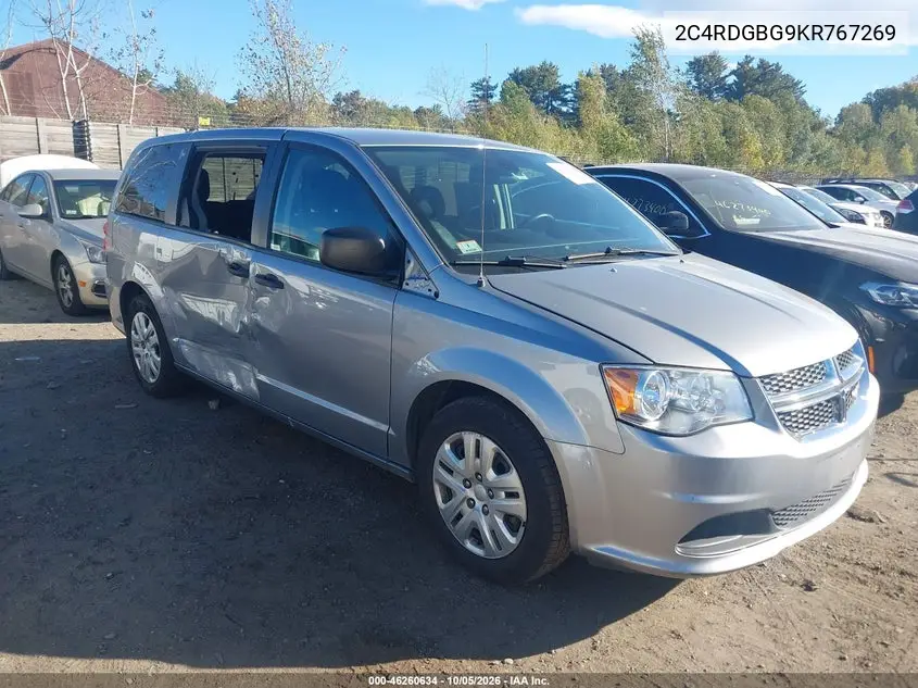 DODGE CARAVAN 2019, VIN 2C4RDGBG9KR767269