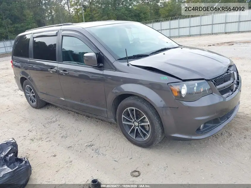 DODGE CARAVAN 2019, VIN 2C4RDGEG6KR564092