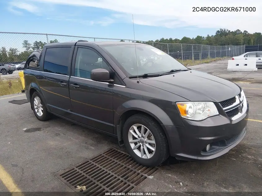 DODGE CARAVAN 2019, VIN 2C4RDGCG2KR671000