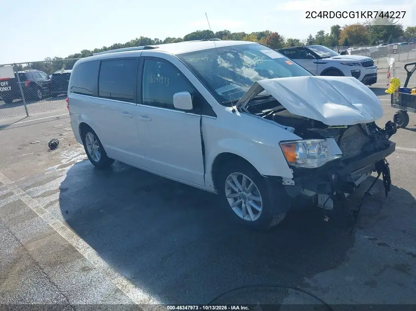 DODGE CARAVAN 2019, VIN 2C4RDGCG1KR744227