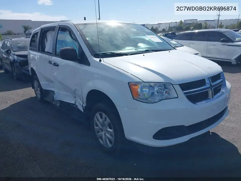 DODGE CARAVAN 2019, VIN 2C7WDGBG2KR696874