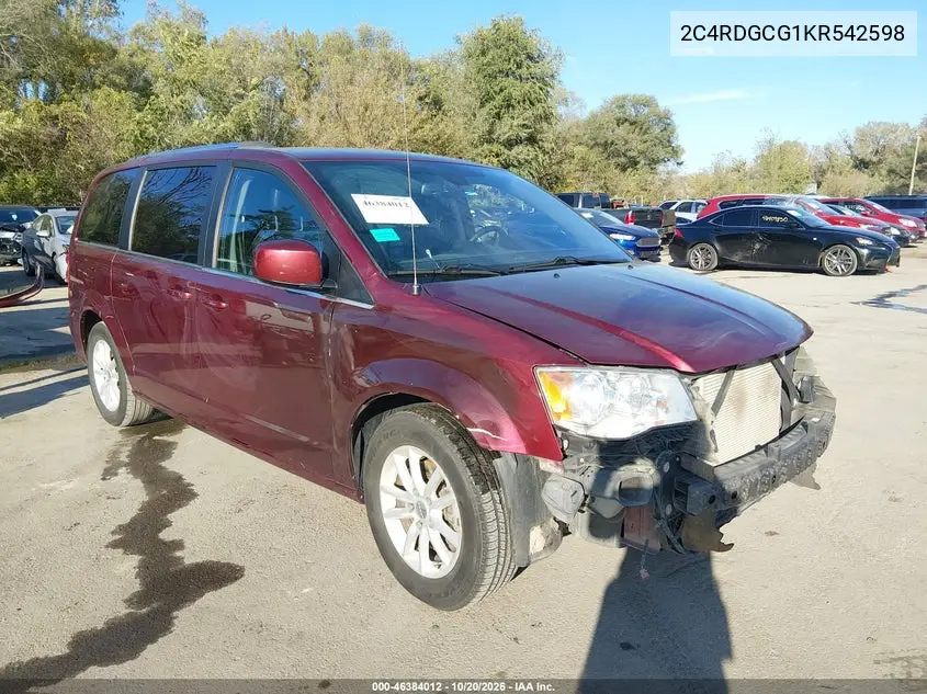 DODGE CARAVAN 2019, VIN 2C4RDGCG1KR542598