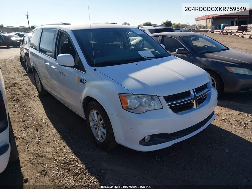 DODGE CARAVAN 2019, VIN 2C4RDGCGXKR759549