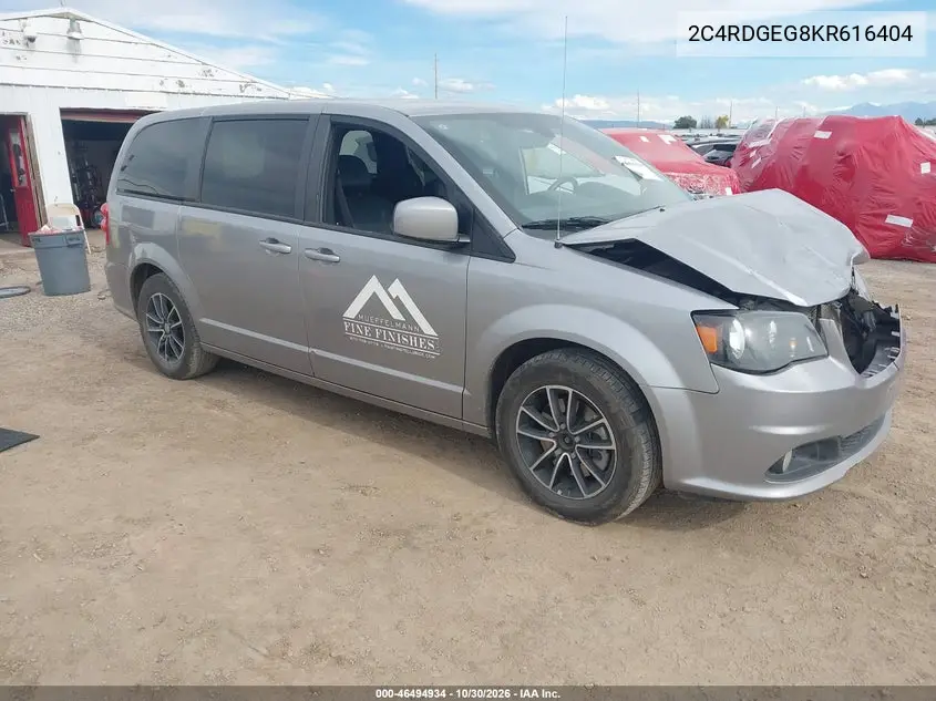DODGE CARAVAN 2019, VIN 2C4RDGEG8KR616404