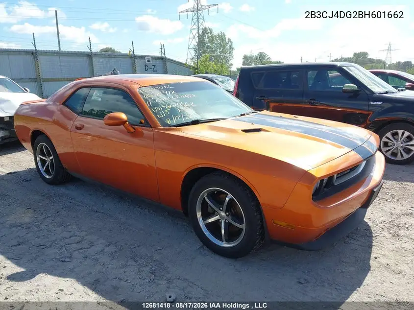 DODGE CHALLENGER 2011, VIN 2B3CJ4DG2BH601662