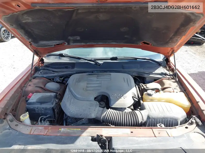 2011 DODGE CHALLENGER VIN 2B3CJ4DG2BH601662 — фото 10