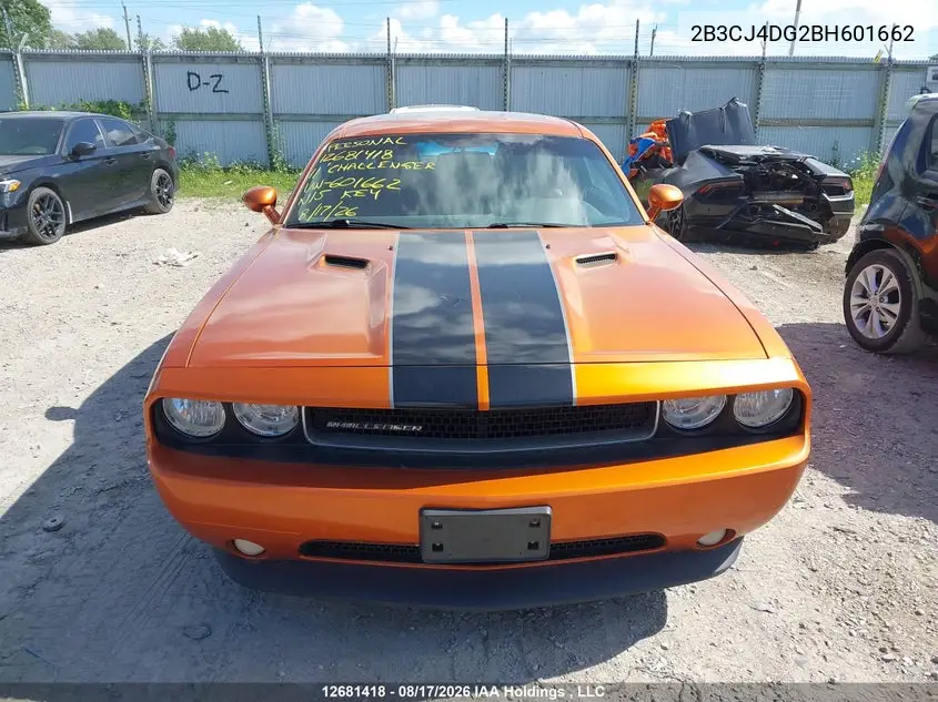 2011 DODGE CHALLENGER VIN 2B3CJ4DG2BH601662 — фото 12