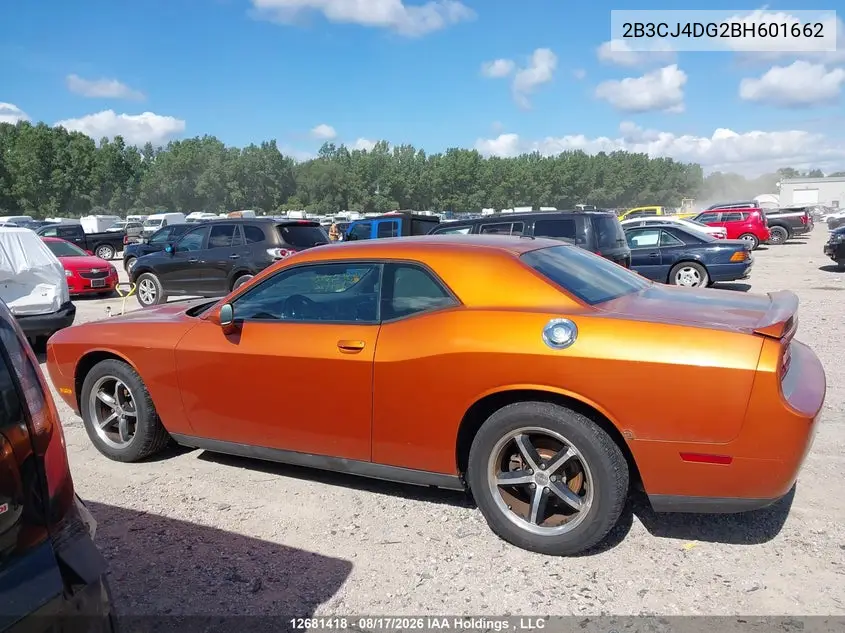 2011 DODGE CHALLENGER VIN 2B3CJ4DG2BH601662 — фото 14