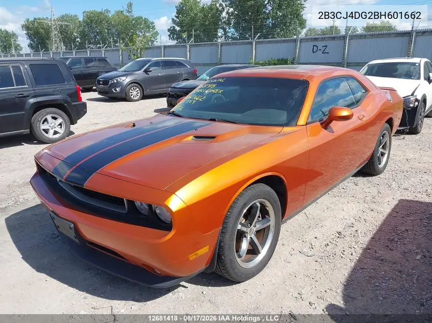 2011 DODGE CHALLENGER VIN 2B3CJ4DG2BH601662 — фото 2