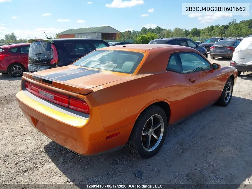 2011 DODGE CHALLENGER VIN 2B3CJ4DG2BH601662 — фото 4