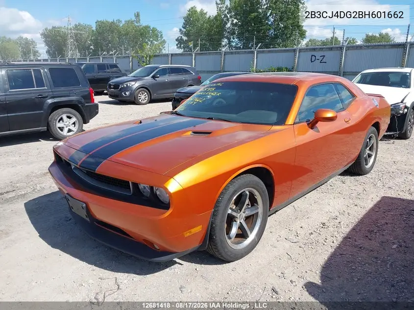 2011 DODGE CHALLENGER VIN 2B3CJ4DG2BH601662 — фото 6