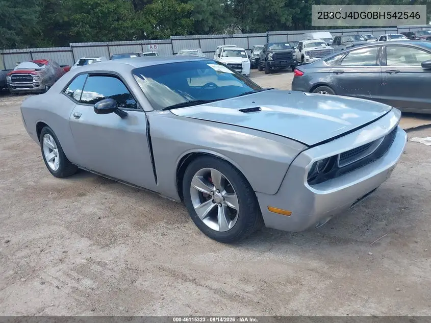 DODGE CHALLENGER 2011, VIN 2B3CJ4DG0BH542546