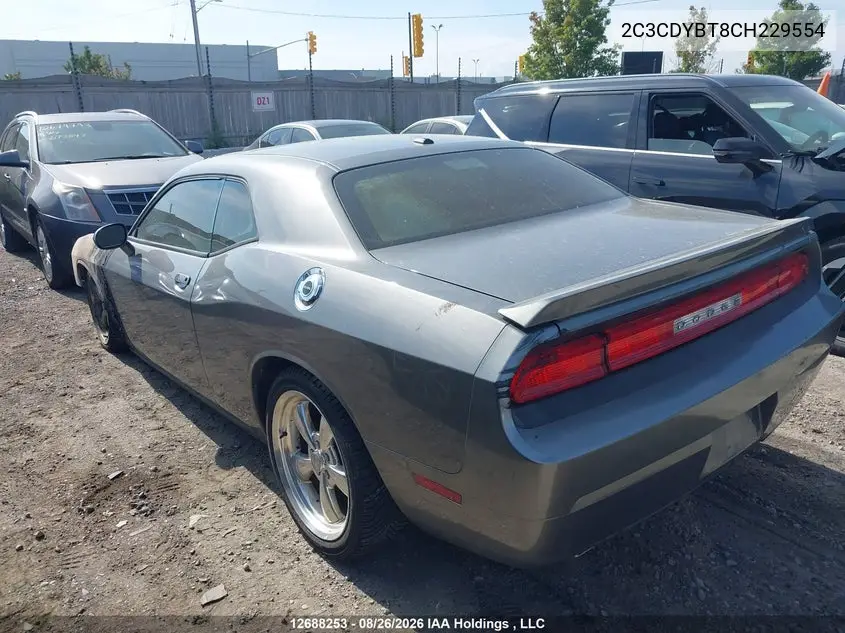 2012 DODGE CHALLENGER VIN 2C3CDYBT8CH229554 — фото 3