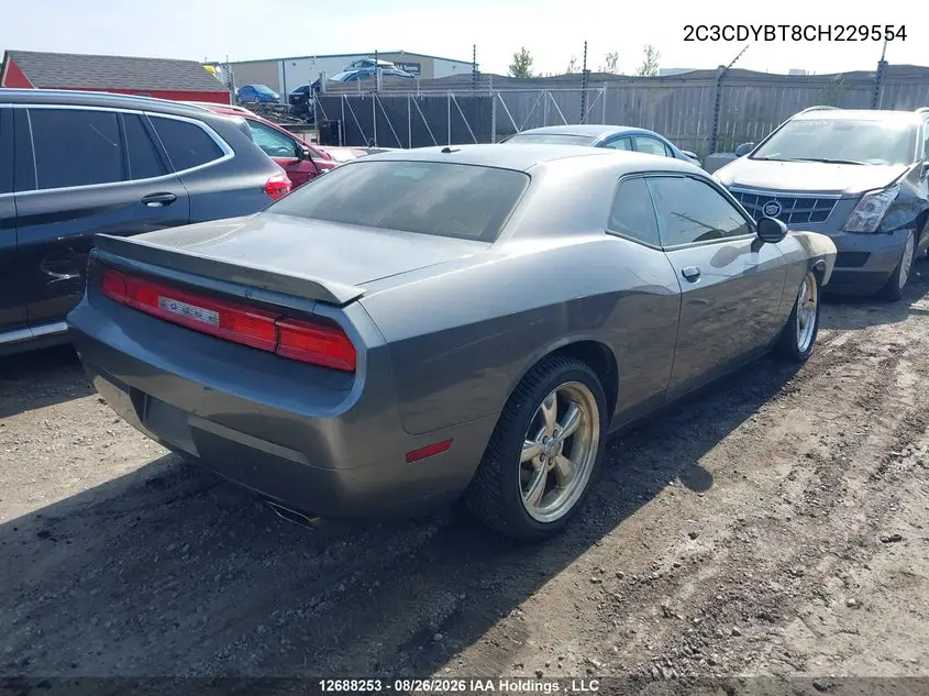 2012 DODGE CHALLENGER VIN 2C3CDYBT8CH229554 — фото 4