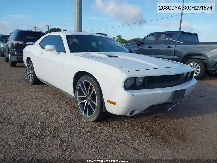 DODGE CHALLENGER 2012, VIN 2C3CDYAGXCH291574