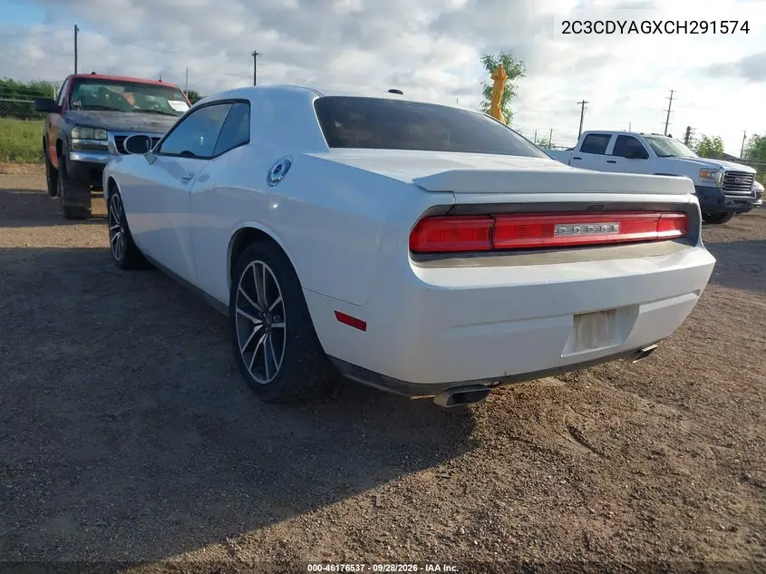 2012 DODGE CHALLENGER VIN 2C3CDYAGXCH291574 — фото 3
