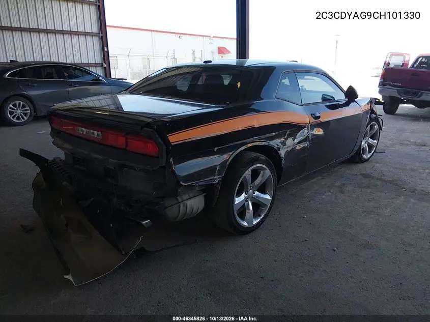 2012 DODGE CHALLENGER VIN 2C3CDYAG9CH101330 — фото 4
