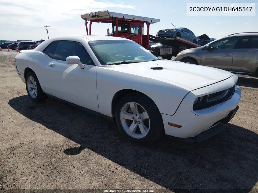 DODGE CHALLENGER 2013, VIN 2C3CDYAG1DH645547