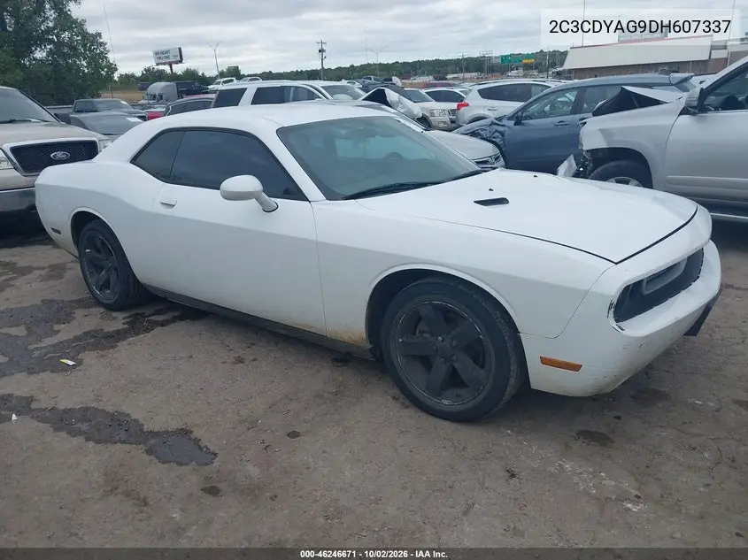 DODGE CHALLENGER 2013, VIN 2C3CDYAG9DH607337