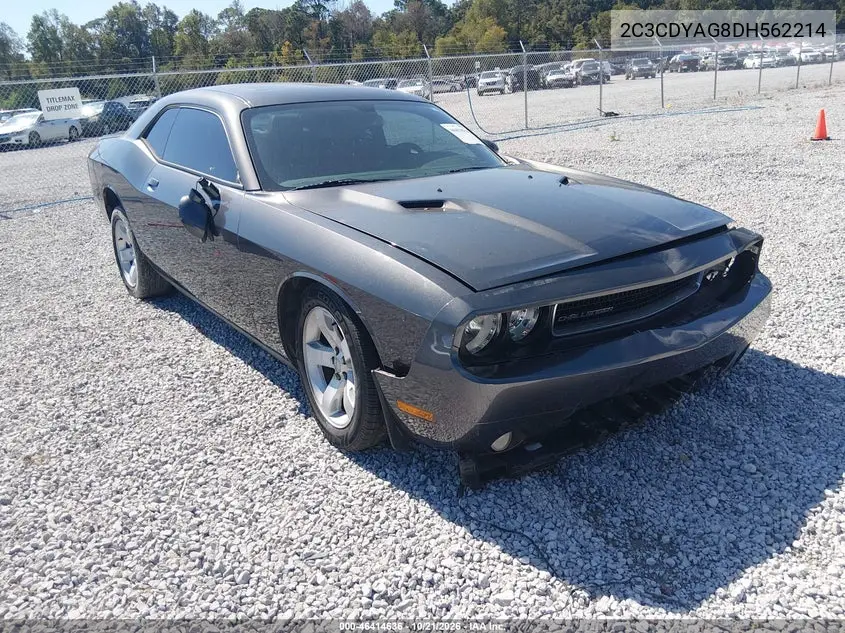 DODGE CHALLENGER 2013, VIN 2C3CDYAG8DH562214