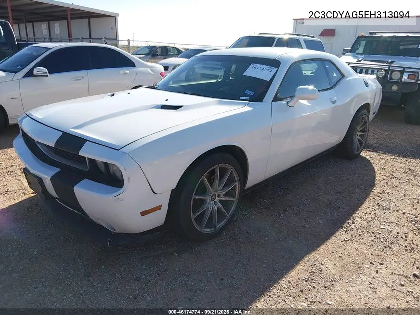 2014 DODGE CHALLENGER VIN 2C3CDYAG5EH313094 — фото 2