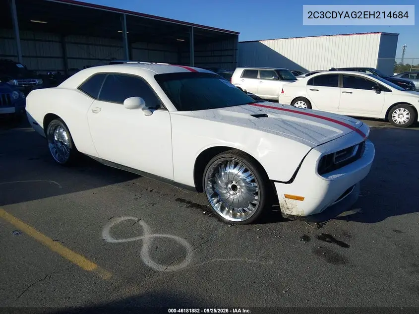 DODGE CHALLENGER 2014, VIN 2C3CDYAG2EH214684