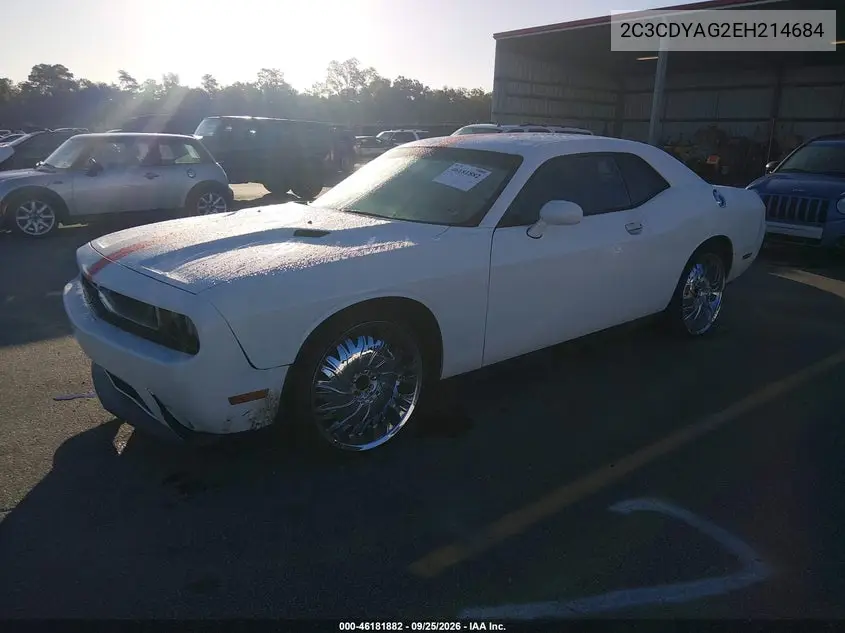 2014 DODGE CHALLENGER VIN 2C3CDYAG2EH214684 — фото 2