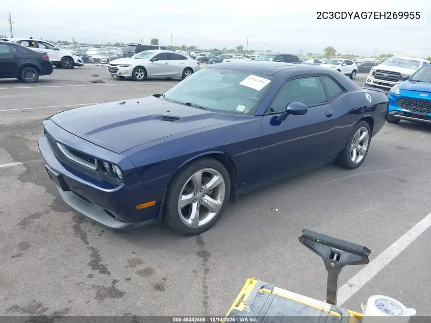 2014 DODGE CHALLENGER VIN 2C3CDYAG7EH269955 — фото 2