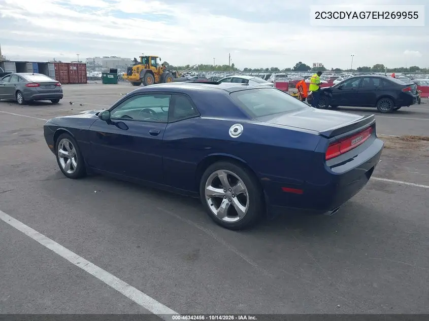 2014 DODGE CHALLENGER VIN 2C3CDYAG7EH269955 — фото 3