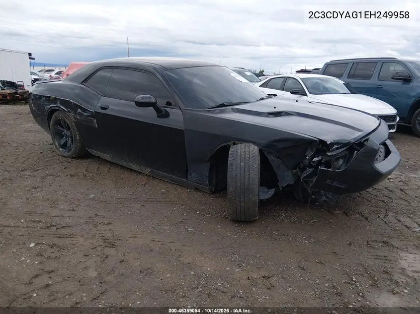 DODGE CHALLENGER 2014, VIN 2C3CDYAG1EH249958