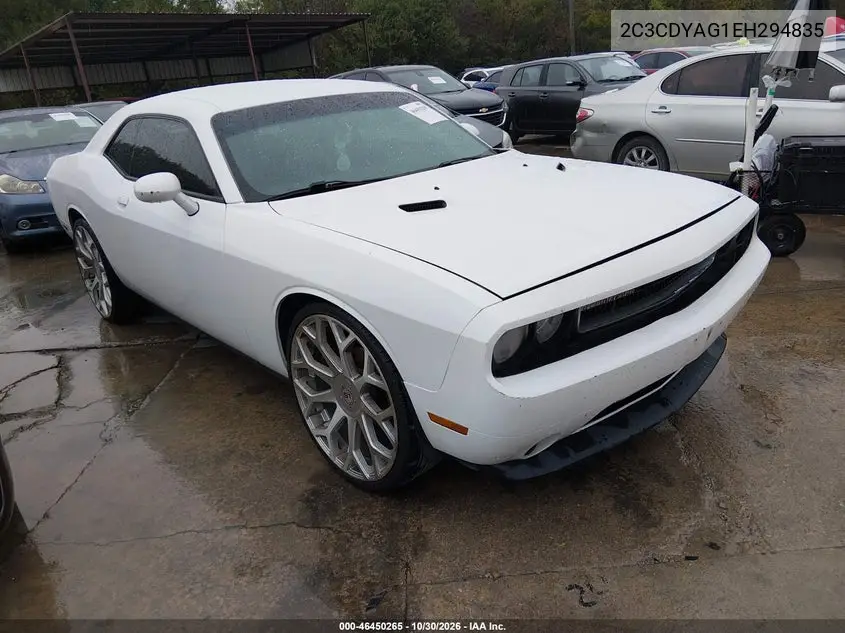 DODGE CHALLENGER 2014, VIN 2C3CDYAG1EH294835