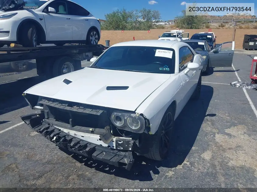 2015 DODGE CHALLENGER VIN 2C3CDZAGXFH793544 — фото 2
