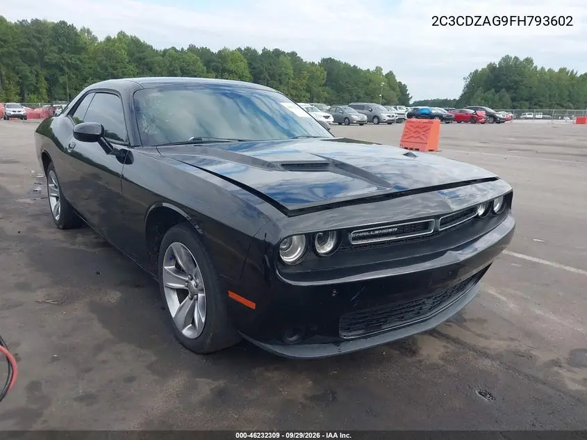 DODGE CHALLENGER 2015, VIN 2C3CDZAG9FH793602