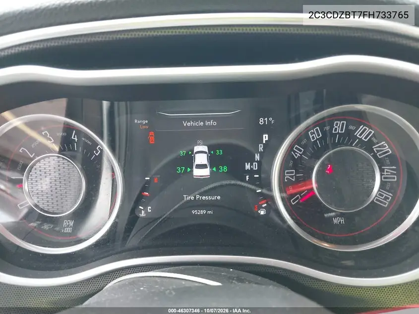 2015 DODGE CHALLENGER VIN 2C3CDZBT7FH733765 — фото 7