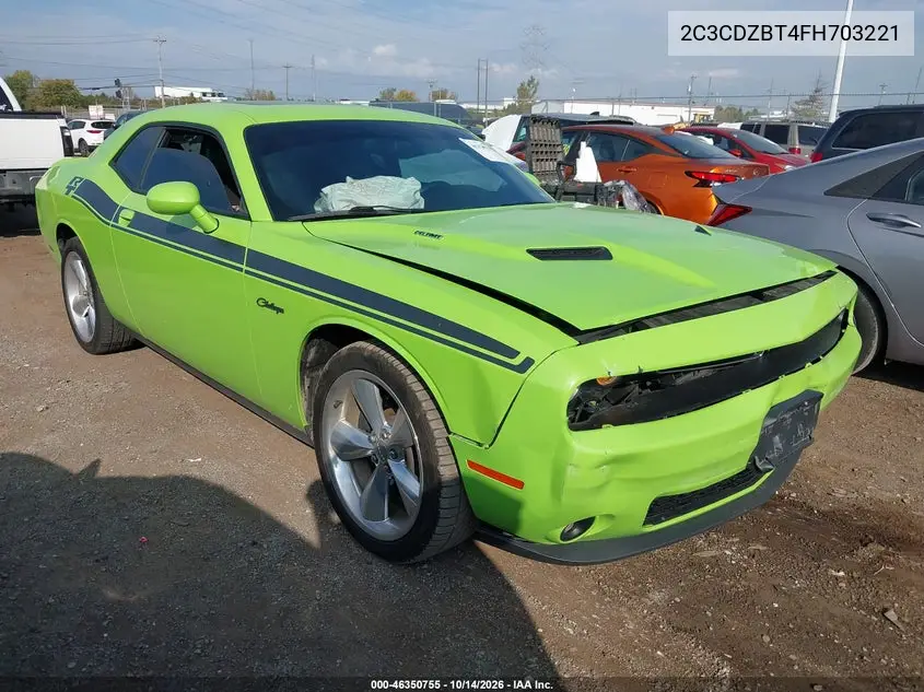 DODGE CHALLENGER 2015, VIN 2C3CDZBT4FH703221