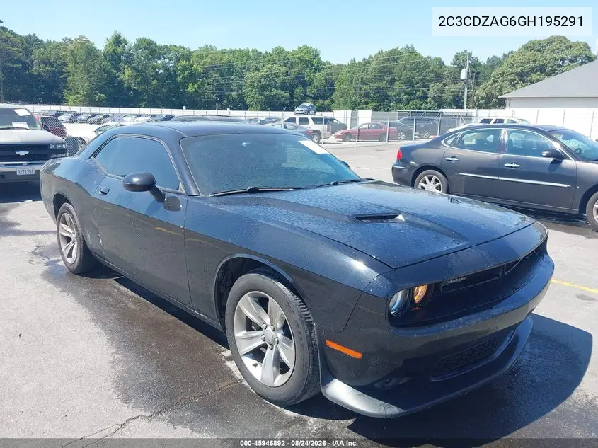 DODGE CHALLENGER 2016, VIN 2C3CDZAG6GH195291