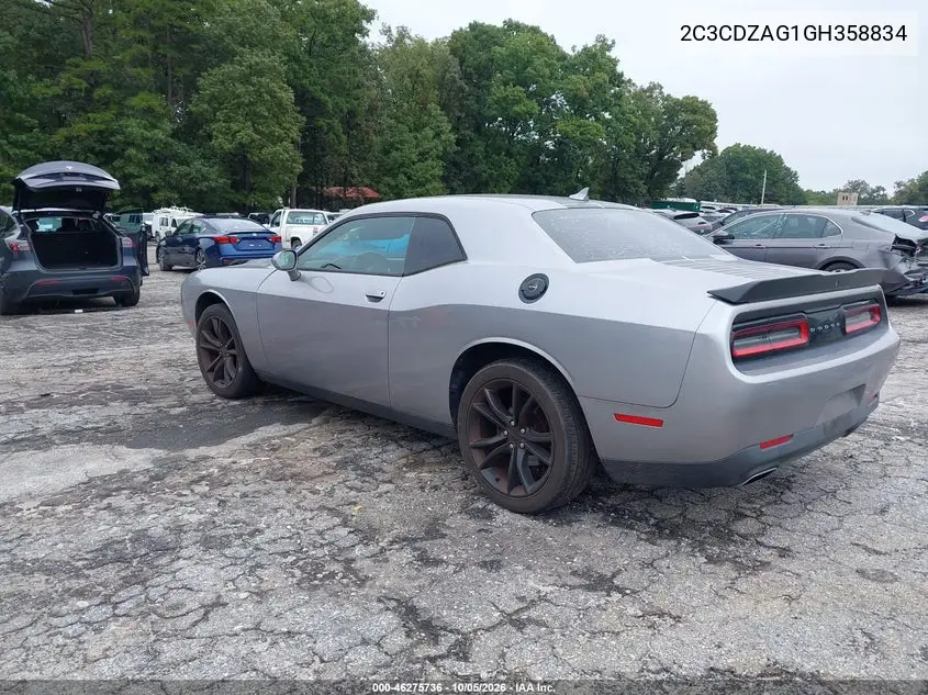 2016 DODGE CHALLENGER VIN 2C3CDZAG1GH358834 — фото 3