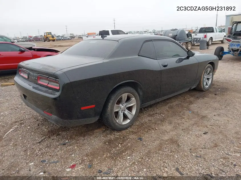2016 DODGE CHALLENGER VIN 2C3CDZAG5GH231892 — фото 4