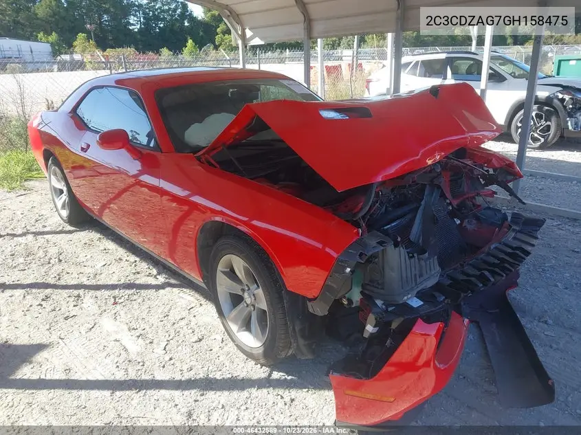 DODGE CHALLENGER 2016, VIN 2C3CDZAG7GH158475