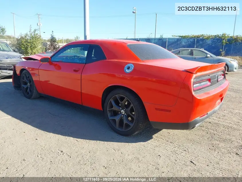 2017 DODGE CHALLENGER VIN 2C3CDZBT3HH632113 — фото 3