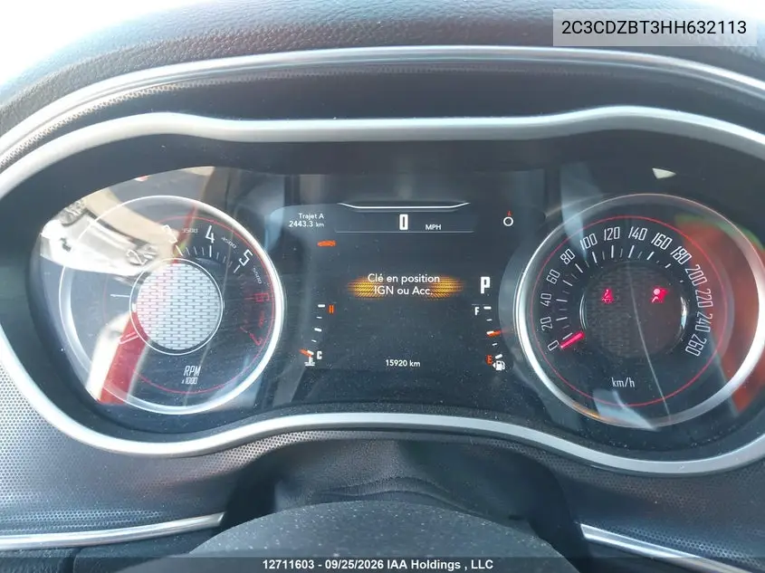 2017 DODGE CHALLENGER VIN 2C3CDZBT3HH632113 — фото 7