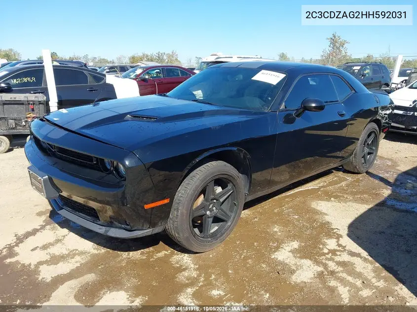 2017 DODGE CHALLENGER VIN 2C3CDZAG2HH592031 — фото 2