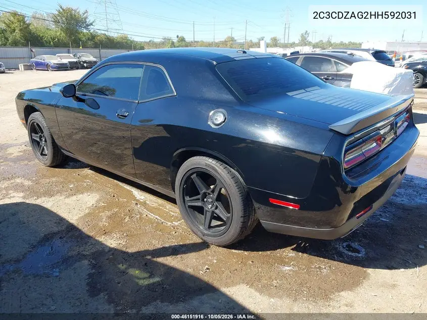 2017 DODGE CHALLENGER VIN 2C3CDZAG2HH592031 — фото 3