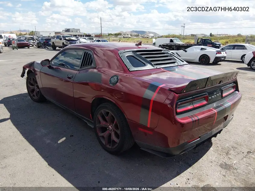 2017 DODGE CHALLENGER VIN 2C3CDZAG7HH640302 — фото 3