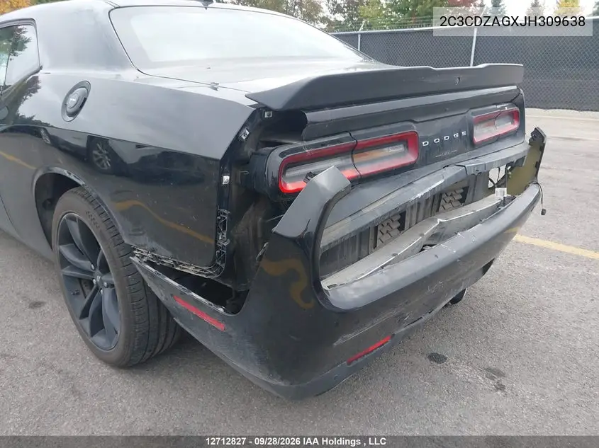 2018 DODGE CHALLENGER VIN 2C3CDZAGXJH309638 — фото 12