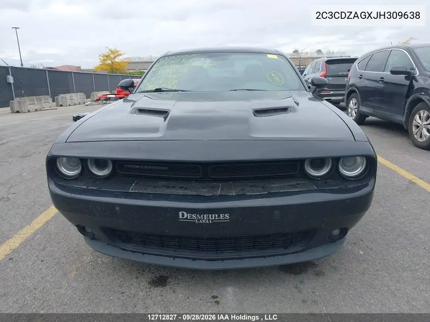 2018 DODGE CHALLENGER VIN 2C3CDZAGXJH309638 — фото 13