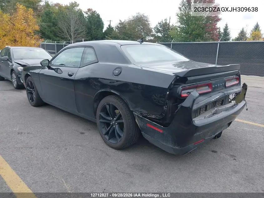 2018 DODGE CHALLENGER VIN 2C3CDZAGXJH309638 — фото 3