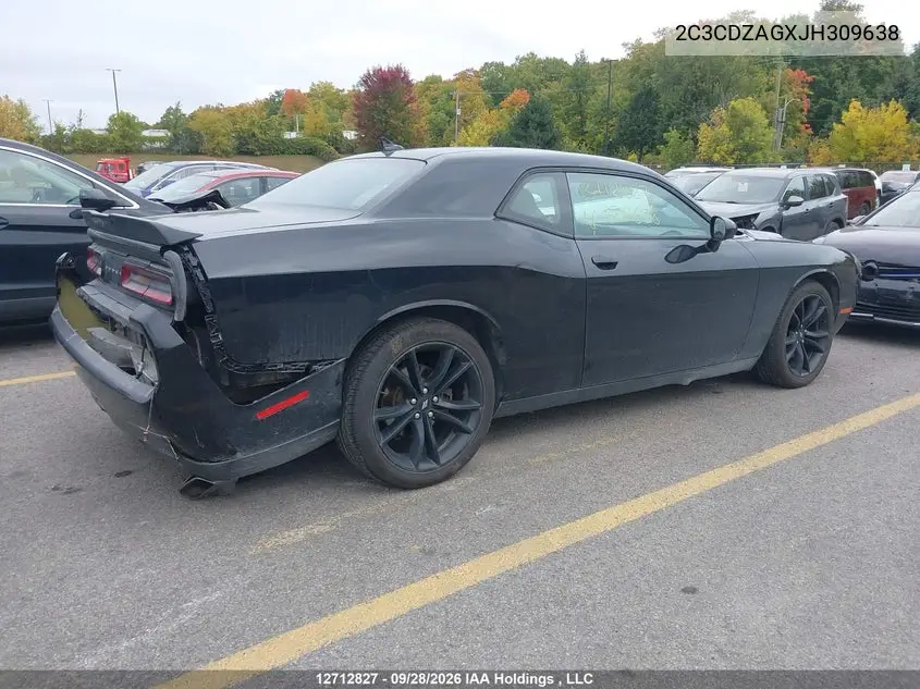 2018 DODGE CHALLENGER VIN 2C3CDZAGXJH309638 — фото 4
