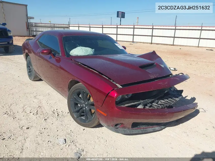 DODGE CHALLENGER 2018, VIN 2C3CDZAG3JH251632