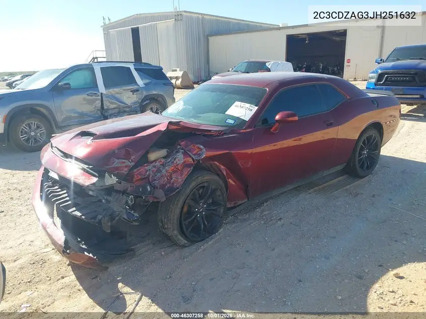 2018 DODGE CHALLENGER VIN 2C3CDZAG3JH251632 — фото 2